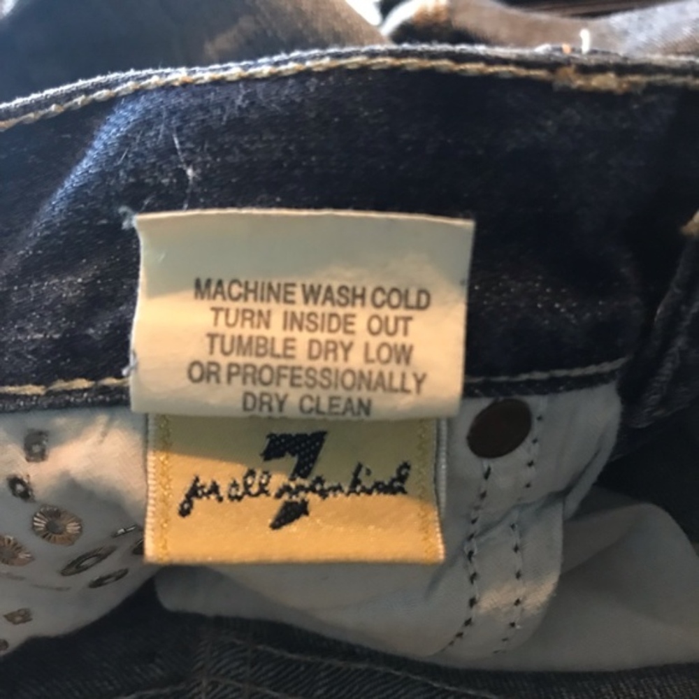 Distressed Roll Up Jean Shorts 7 For All Mankind - Picture 7 of 7
